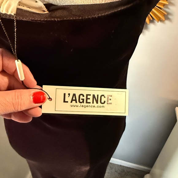 L’AGENCE Velvet midi dress size 2 - Picture 4 of 9